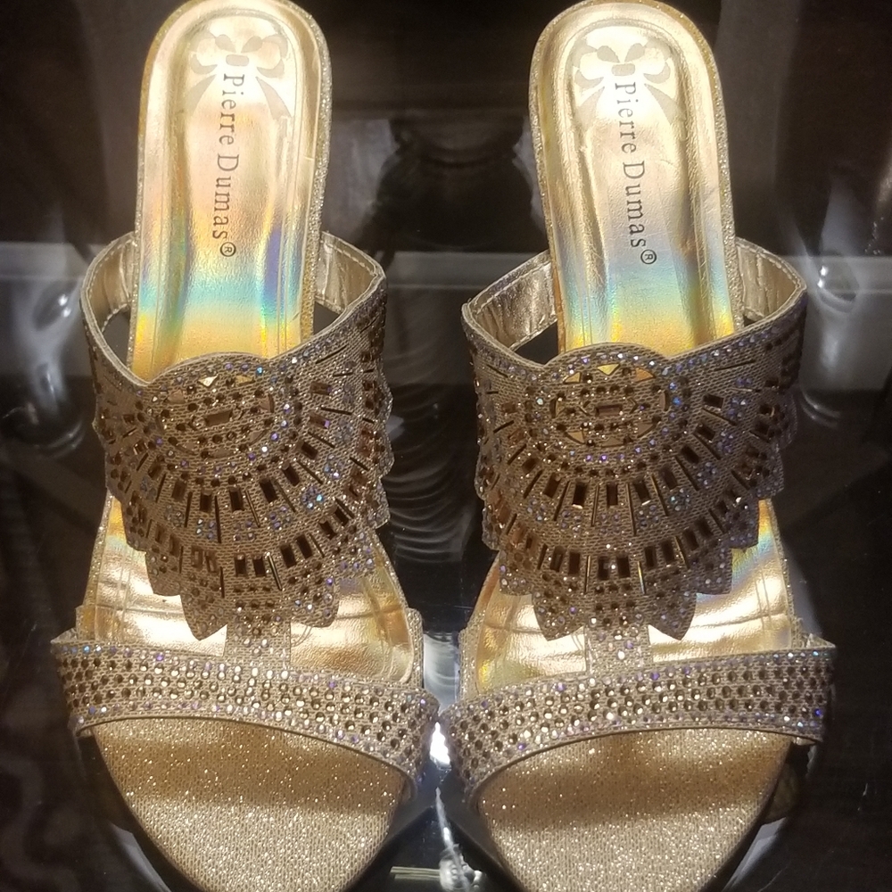 WOMEN'S PIERRE DUMAS BLING SLIPPERS  SZ.10M